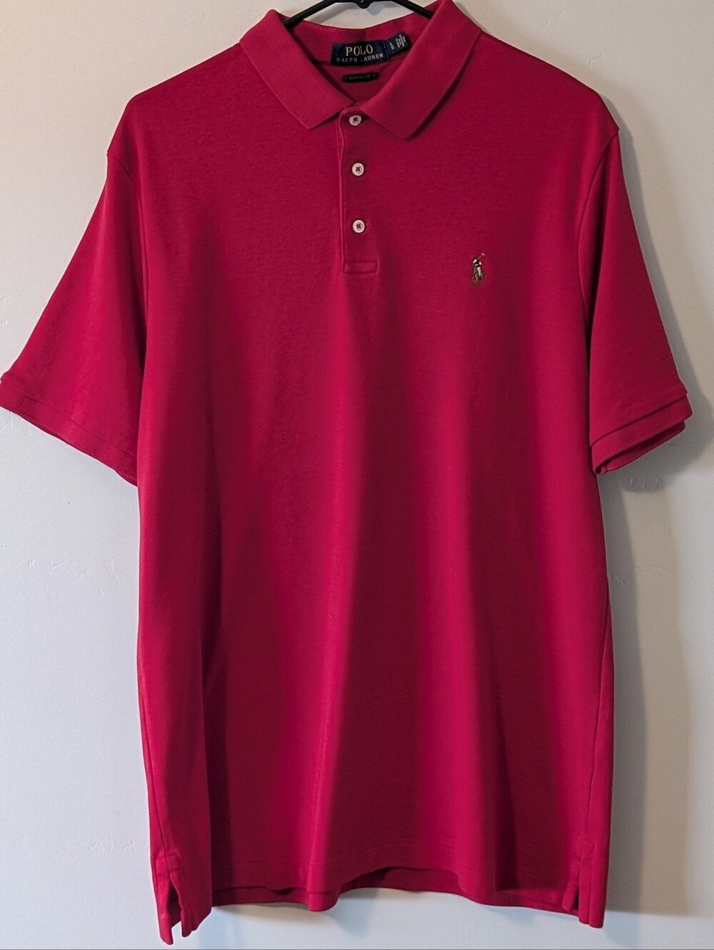 Polo Ralph Lauren Men's Short Sleeve Polo Shirt Red Size Large